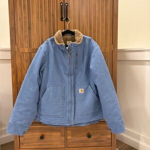 Carhartt WJ022 French Blue Sherpa Jacket | Women’s M | NWOT